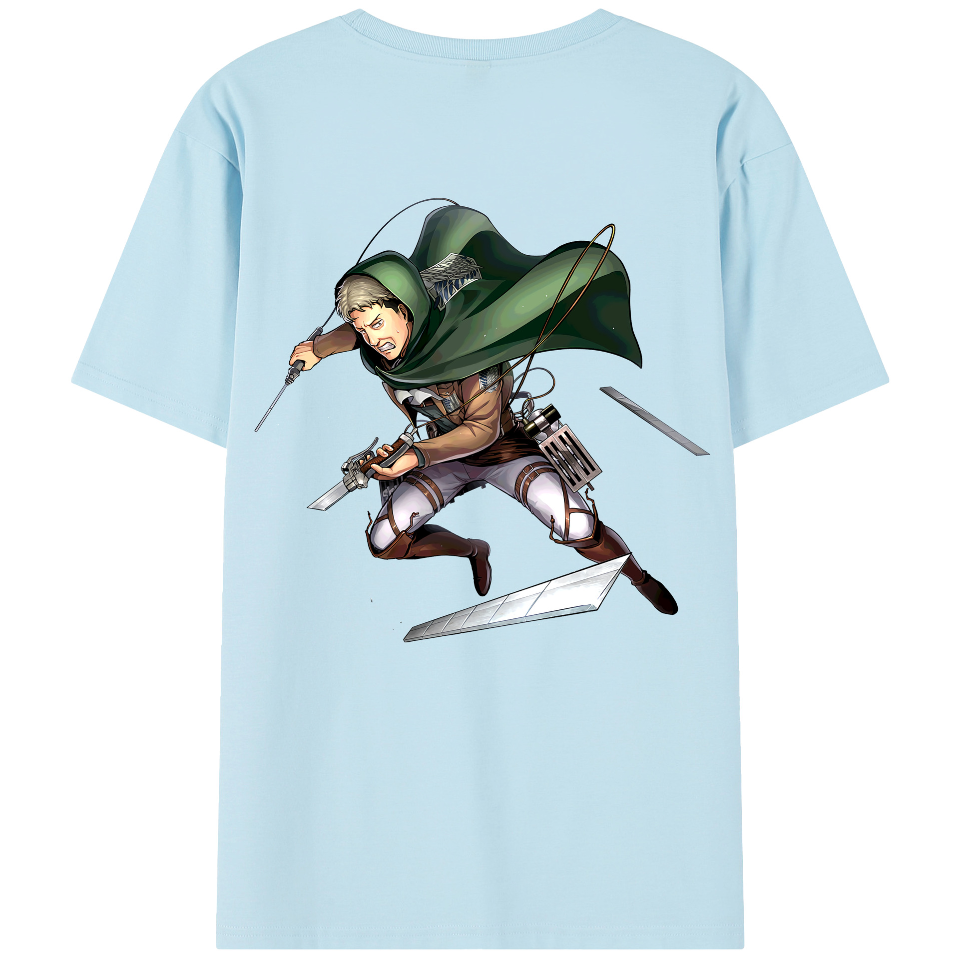 （画像用） 進撃の巨人 Attack on Titan 綿100％半袖Tシャツ（背面プリント）